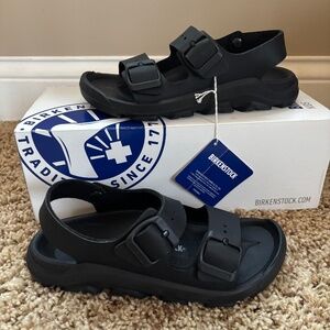 Birkenstock Mogami Birko-flor Kids Black Sandals Size 2-2.5 (Euro 33)